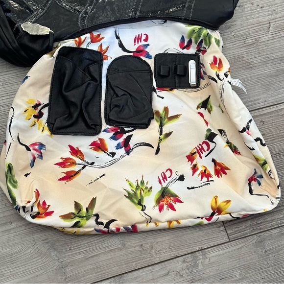 Women’s Purse CHI Carlos Falchi Genuine Leather & Snakeskin Black Shoulder/Hobo - Picture 9 of 9